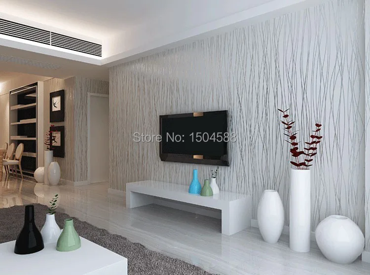 Нетканые модные тонкие флокированные вертикальные полосы обои для гостиной диван фон Серый Серебряный домашний декор обои рулон