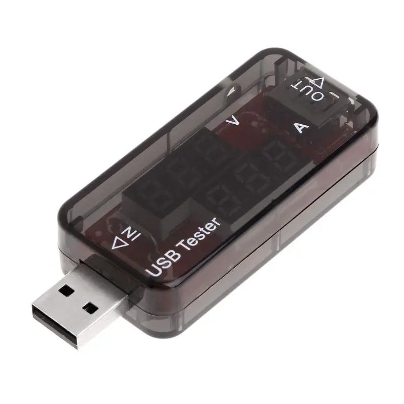USB Charger Tester Double Row Shows USB Current Voltage Charging Detector Mobile Power Current and Voltmeter Ammeter Voltage