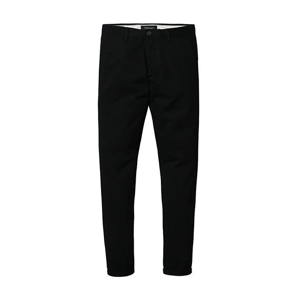 Мужские повседневные брюки из хлопка SIMWOOD, хлопковые светлые брюки облегающего покроя, 7 цветов, брендовая одежда больших размеров на осень и зима - Цвет: black 5th