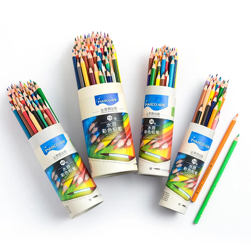 

Marco 4300 Series 24/36/48/72 Colors Professional Oily Colored Pencil lapices de colores for Watercolor Pencil Set Art Supplies