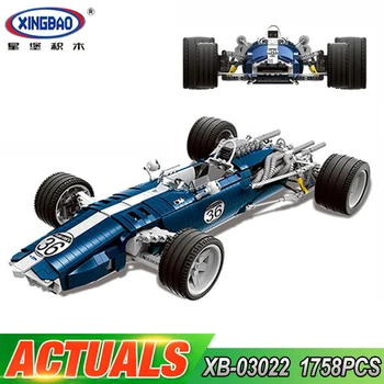 

XINGBAO 03022 Technic Blue Racing Car Set Competible With LGSet Building Blocks Bricks Educational Toys As Kids New Year Gifts