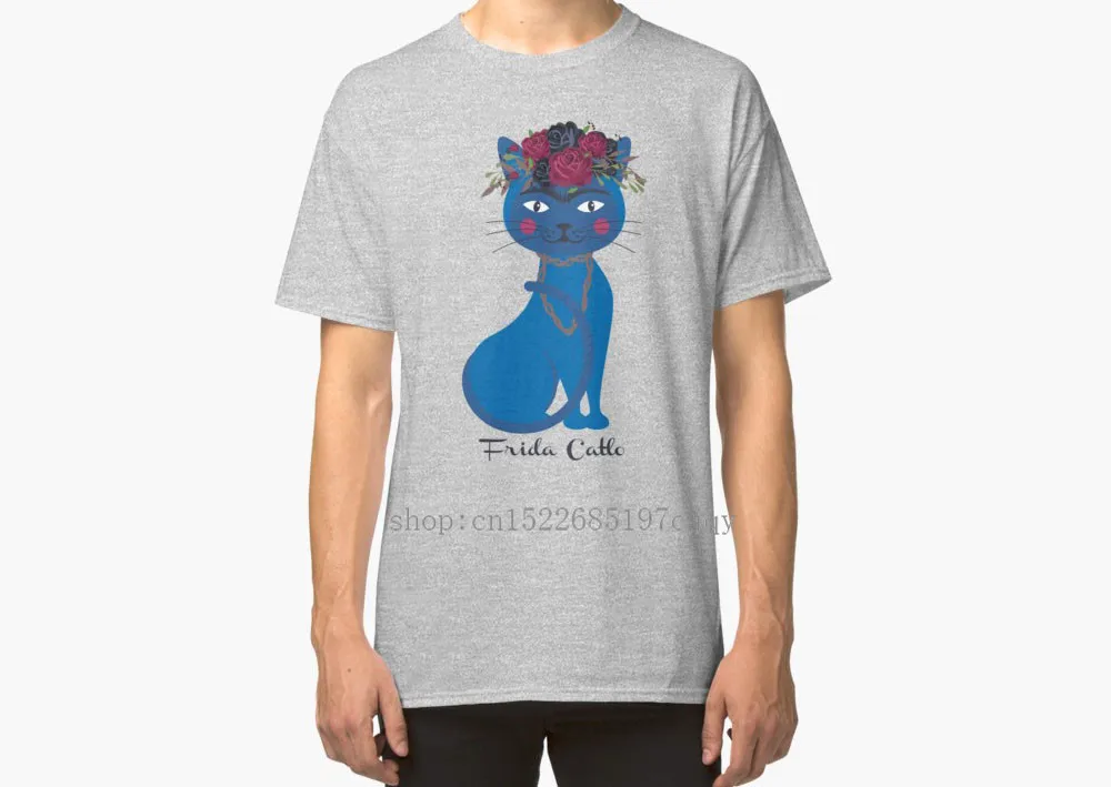 2018 Новый Frida Cat Для мужчин с коротким рукавом хлопковая Футболка Размер S