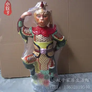 

crafts home decoration accessories decor 24 inch Sun Wukong monkey like ceramic Buddha Medallion talisman feng shui ornaments ba