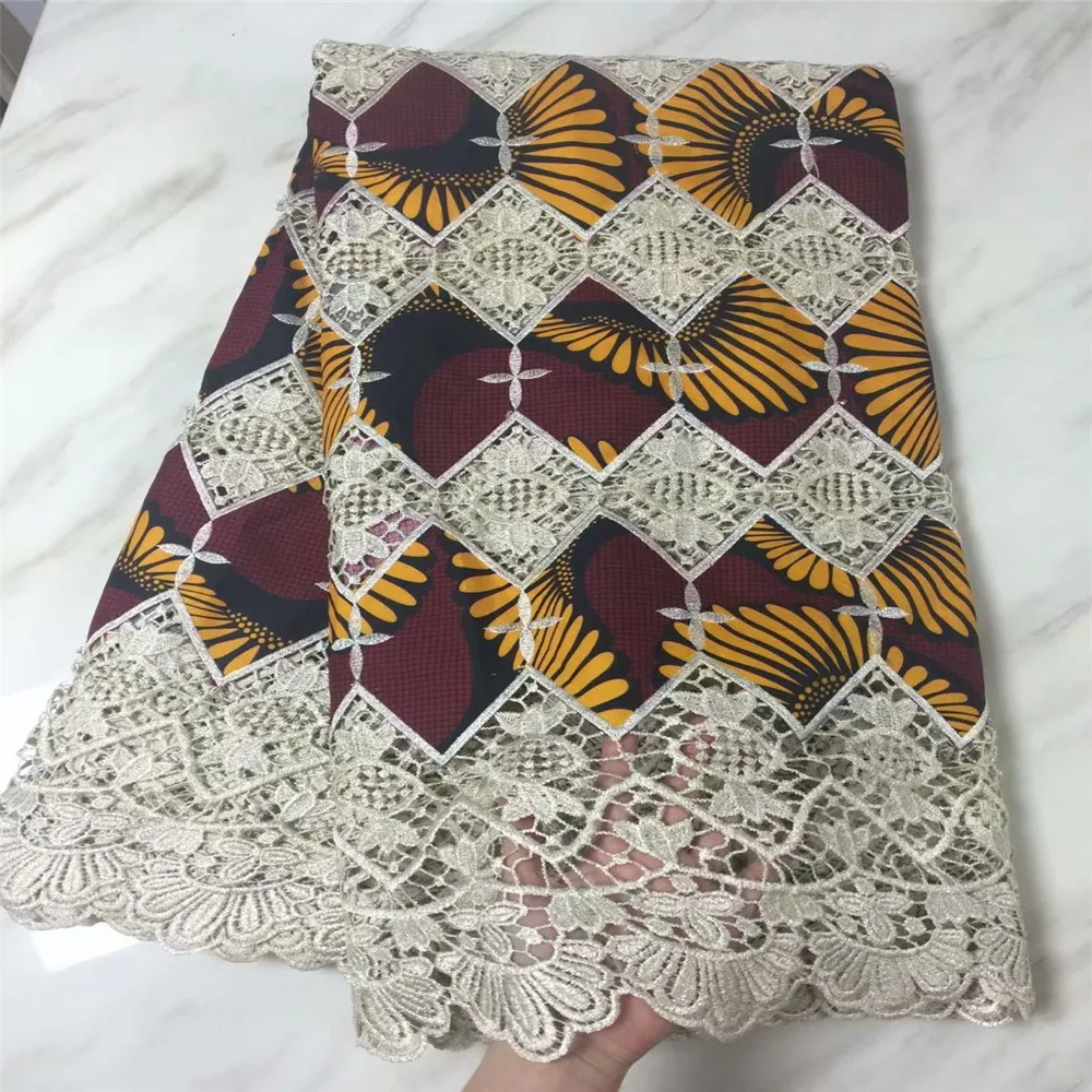 

HFX Latest Lace Fabric 2018 Corded Lace Fabric High Quality African Wax And Guipure Lace With For Women X310-1