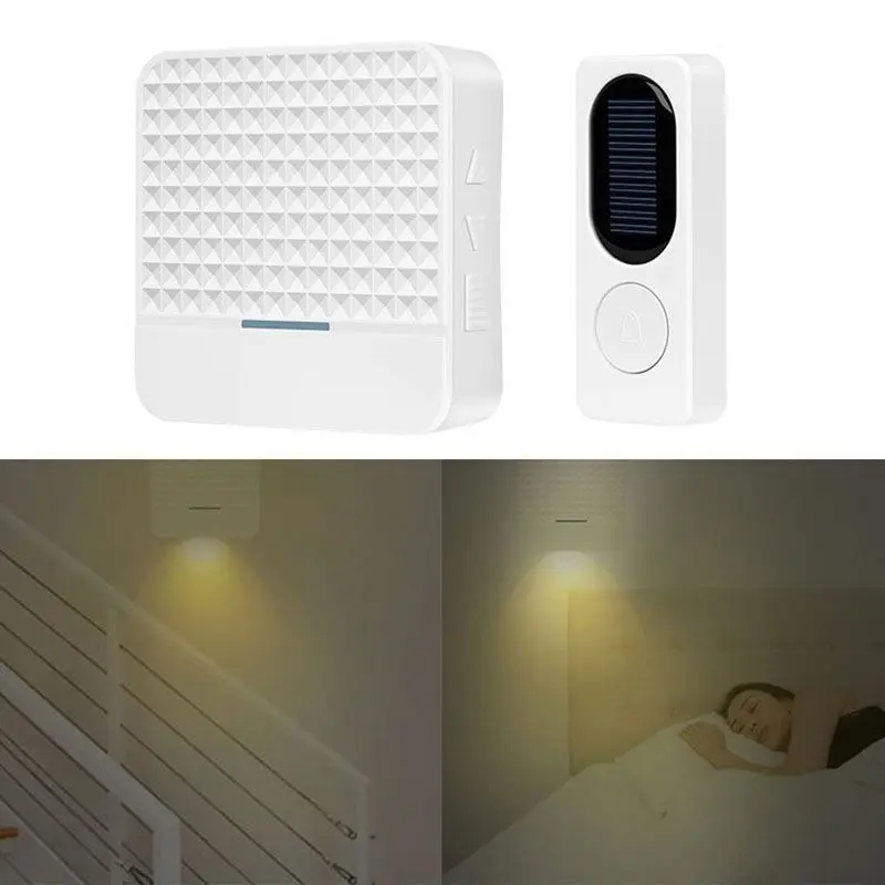 

Wireless Doorbell, Waterproof Door Bells Chimes Kit, 1000 Feet Operating, 2 Plug-In Receivers & 1 Push Button (Battery include