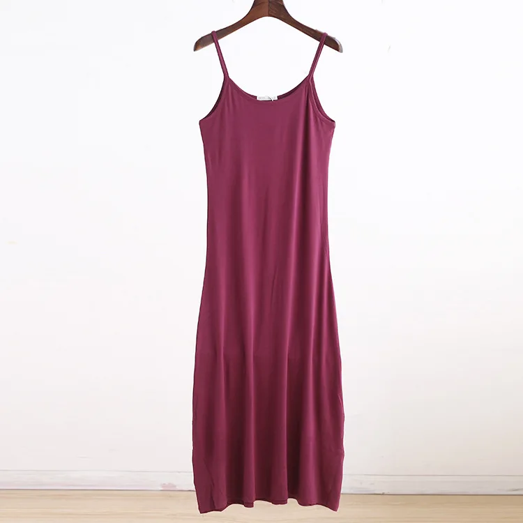 

Summer Cotton Night Dress Nightgown Women Sleepwear Long Nightdress Sleeveless Female Spaghetti Strap Sexy Nightshirt