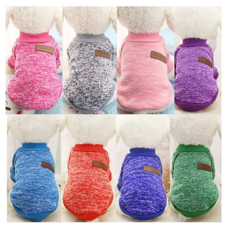 

Pet Dog Cat Cloth Cute Cotton Classic Dog Hoodies Warm Wool Cloth Hoodies for Small Medium Big Dog Cat Vests Cloth Supplies