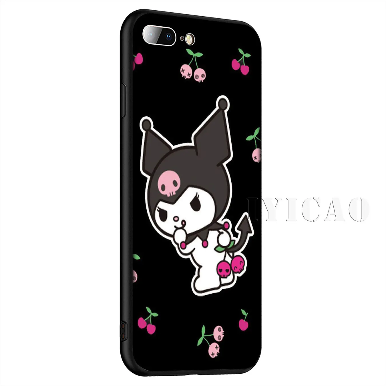 Цветной милый силиконовый мягкий чехол Kuromi для iPhone 11 Pro Max XR X XS 8 7 6 6S Plus 5 5S SE