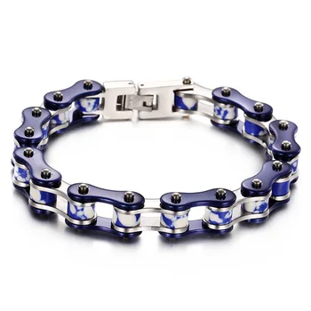 

New jewelry punk jewelry cycling chain fashion cool men's bracelet multi-color optional