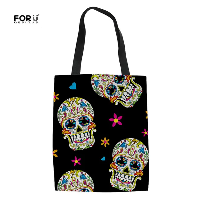 skull beach bag