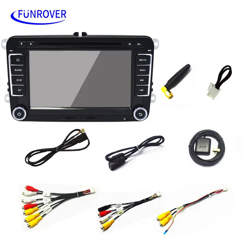 Funrover 2 din Android 6.0 Car dvd multimedia player For Vw volkswagen passat polo golf octavia Radio gps Autoradio Navigaiton