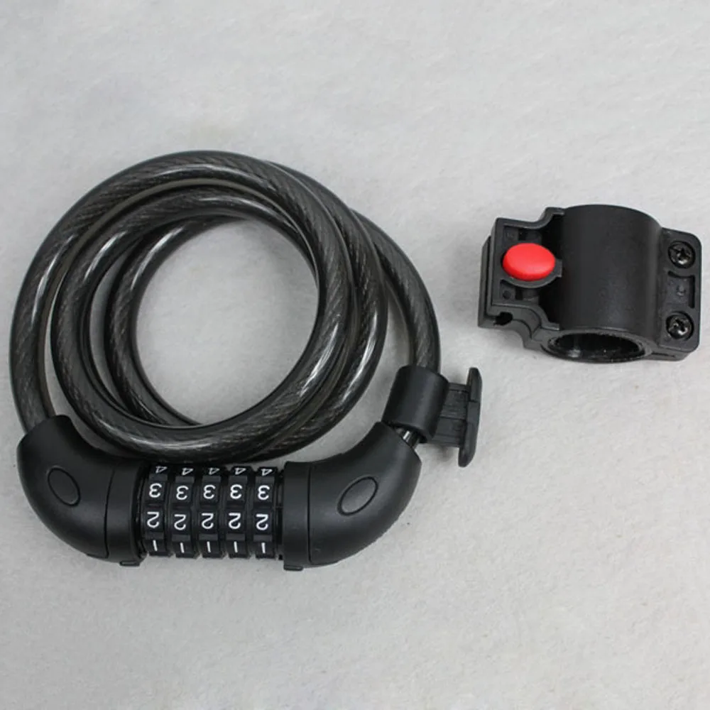 

MTB Bike Bicycle 5 Digit Combination Security Lock Cycling Security Code Lock Cable 1200x12mm Bicycle Accessories High Quality