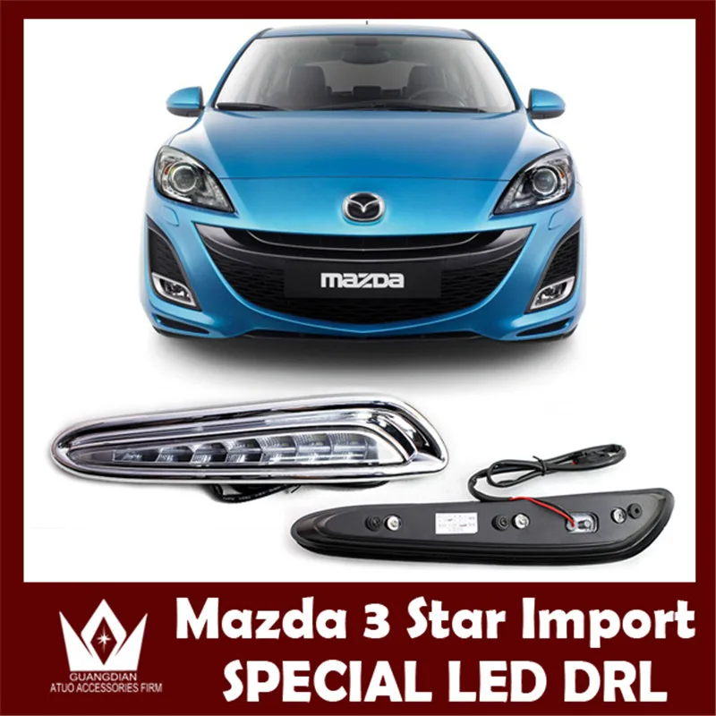 Night lord For Mazda 3 DRL LED car DRL Daytime Running Light with turn