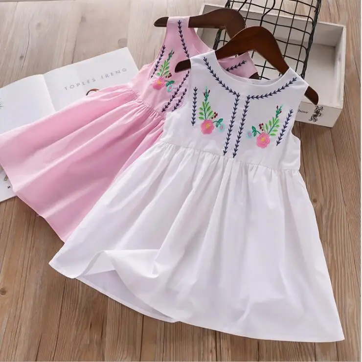 Baby Summer Dress 2019 New Girl Party Dresses Cotton Embroidery Children Dresses Swet Girls Boutique Outfits Kids Clothing