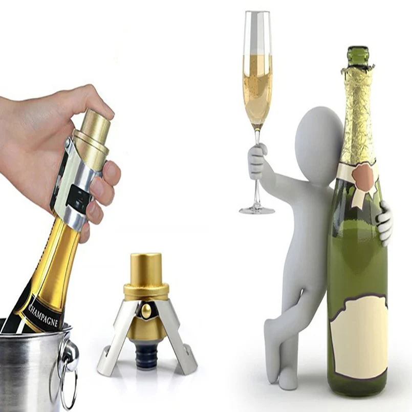 1PC Champagne Bottle Stopper Pumpable Champagne Saver+Date Mark Vaccum