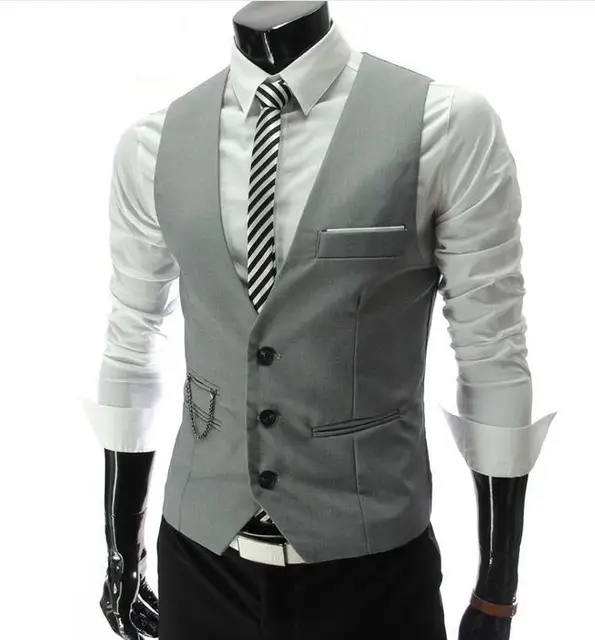 Buy VDOGRIR 2017 New White Suit Vest For Bridegroom