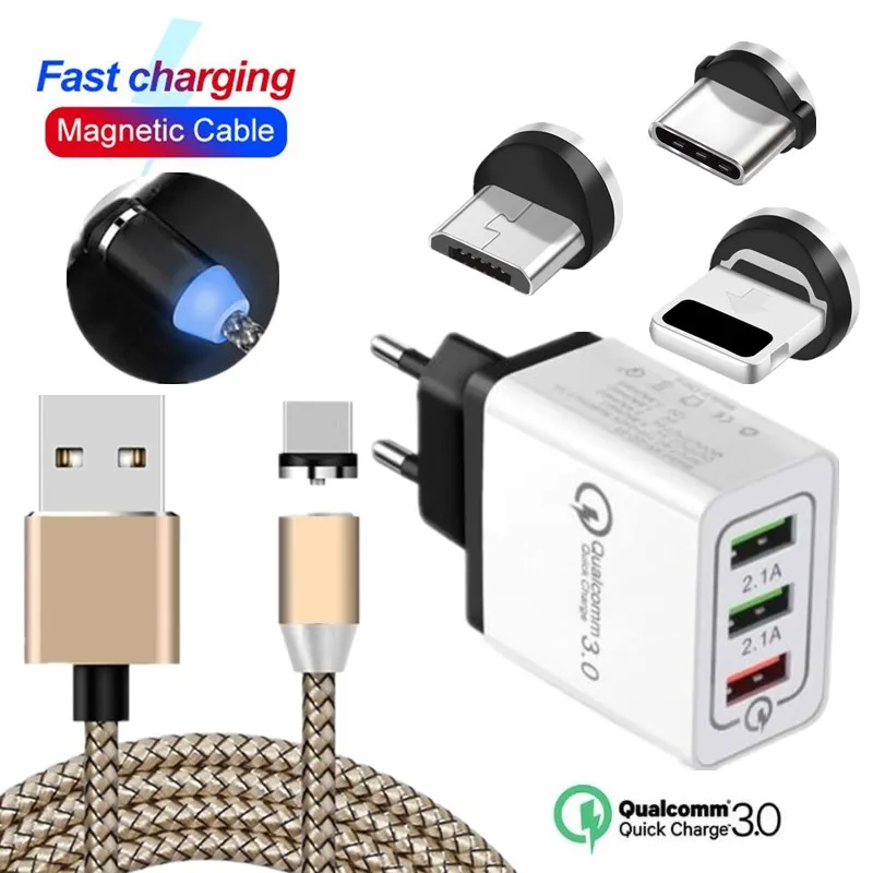 

Magnetic Charge Cable For Xiaomi Redmi 7 Note 7 6 Pro 6A 5 Plus 4X S2 Mi 9 SE 8 Lite A1 A2 Poco F1 Quick Charge 3.0 USB Charger