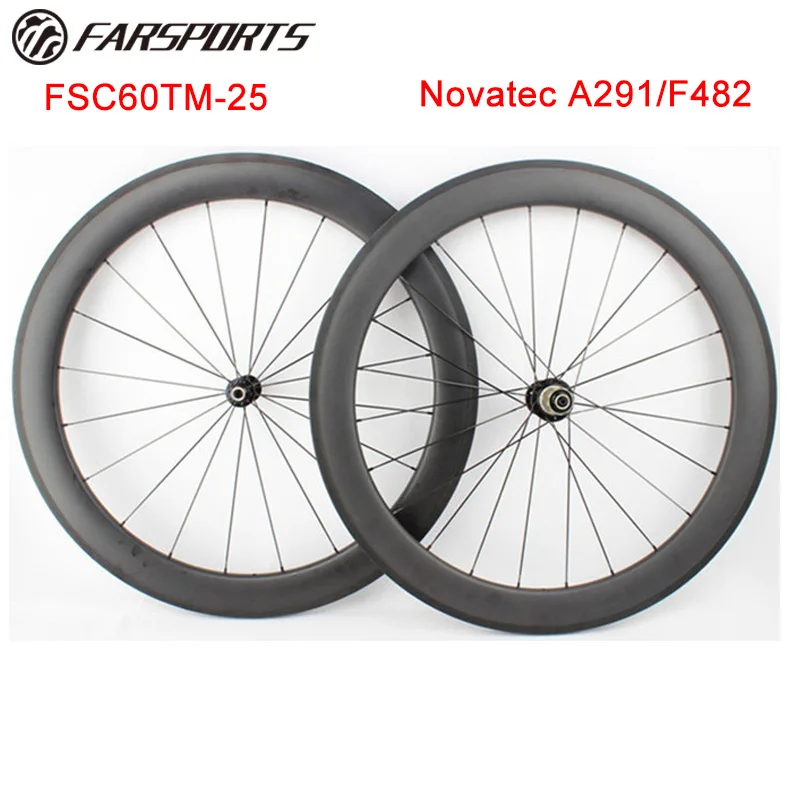 

OEM wheels !! FSC60TM-25 Farsports carbon bicycle wheels with Novatec hubs imported from Taiwan directly , good performance