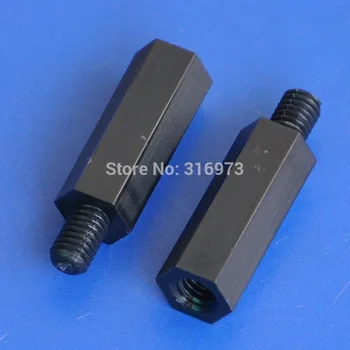 

(1000 pcs/lot ) 19mm/0.75" Black Nylon M4 Threaded Hex Male-Female Standoff Spacer.