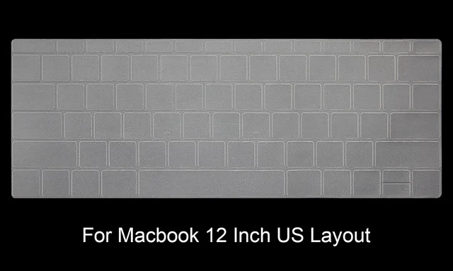 Арабский чехол для клавиатуры для нового Macbook 12 retina A1534/New Pro 13 no Touchbar A1708 Силиконовый водонепроницаемый стикер для клавиатуры - Цвет: US Clear