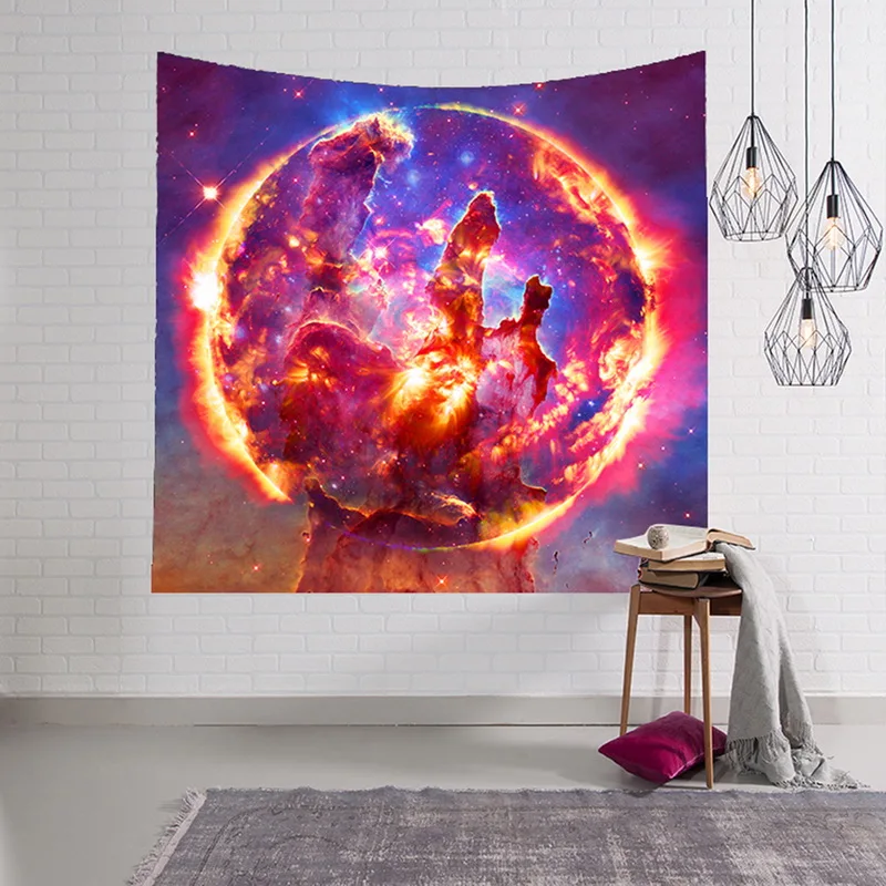 

Urijk Beauty Universe Galaxy Pattern Tapestry Mandala Wall Hanging Tapestry Home Decor Table Cloth Bedspreads Yoga Mat Blanket