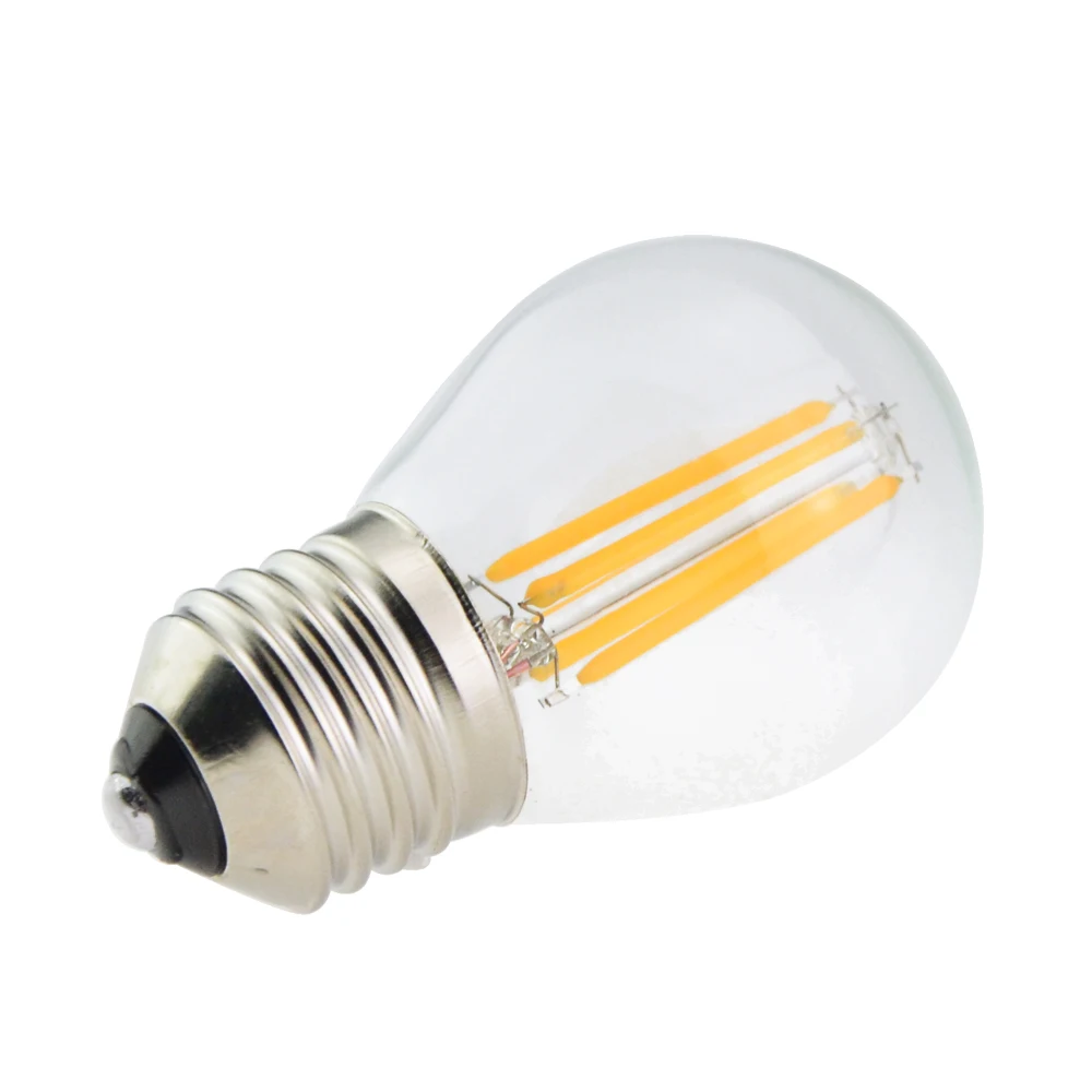E14 G45 светодиодная нить байонетная лампа 16 Вт 220 В LED Стекло Эдисон Ретро для