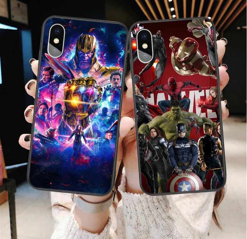 

Marvel Avengers Infinity War spider-man For iPhone X XR XS Max 5 5S SE 6 6S 7 8 Plus Silicone TPU phone Case Cover Funda Coque