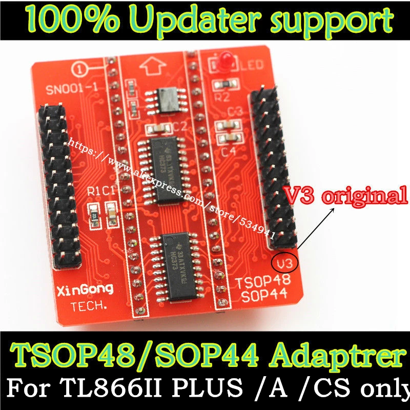 Оригинальные базовые адаптеры V3 SOP44 TSOP48 разъем адаптера для Minipro TL866 TL866CS TL866A TL866II