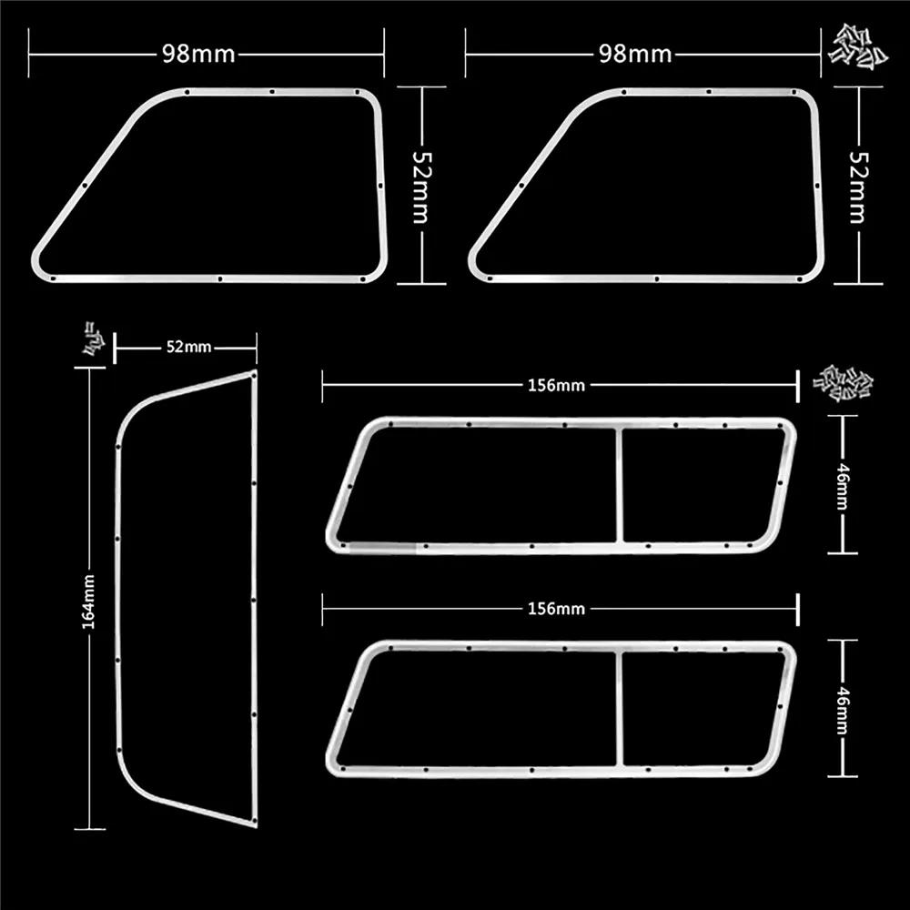 Limited Chance of  Metal Front Rear Left Right Window Frame for TRAXXAS TRX-4 T4 For Chevrolet K5 Blazer DIY RC Car Si