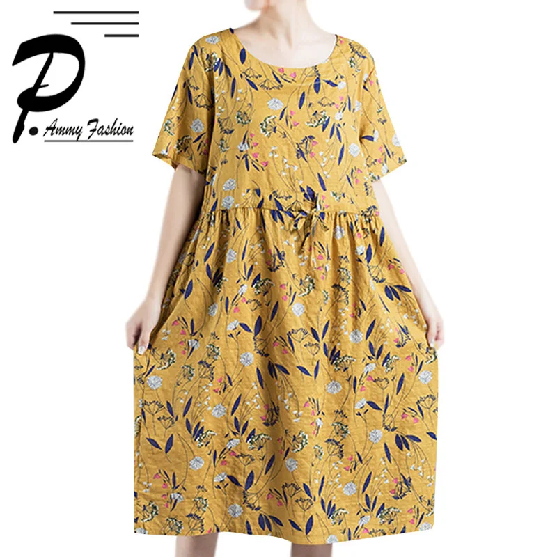 Женское летнее свободное платье из хлопка и льна|shift dress|women summerdress dress |