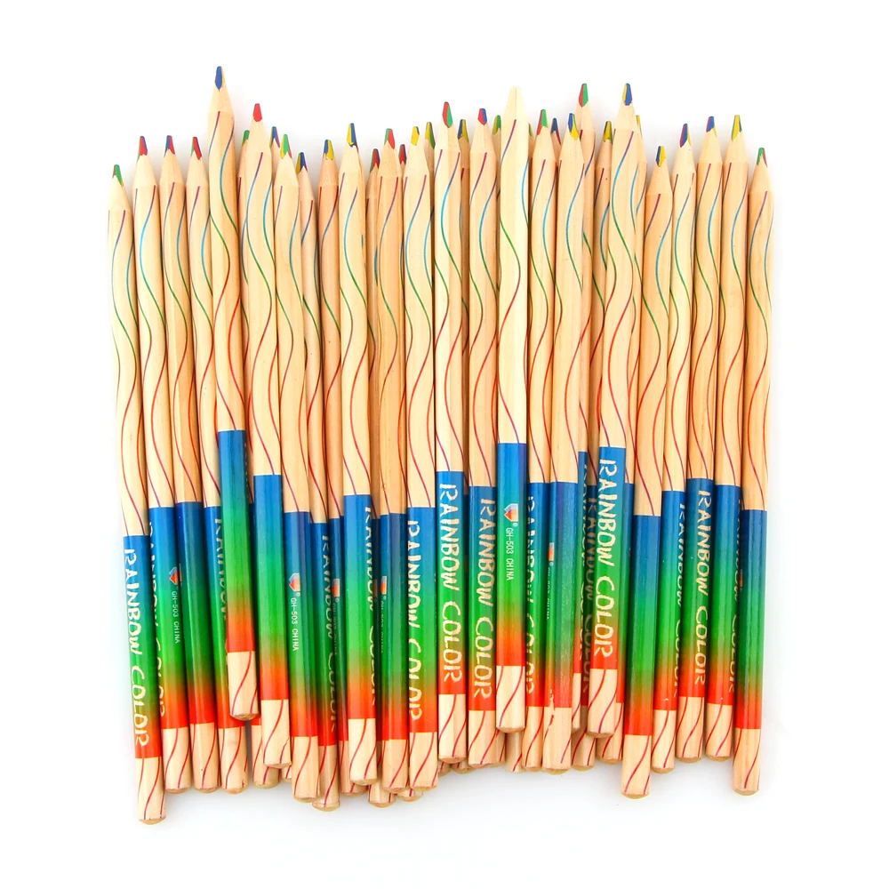 10 шт./партия, радужные цветные карандаши для рисования, цветные карандаши для ручек, материал Escolar, школьные принадлежности