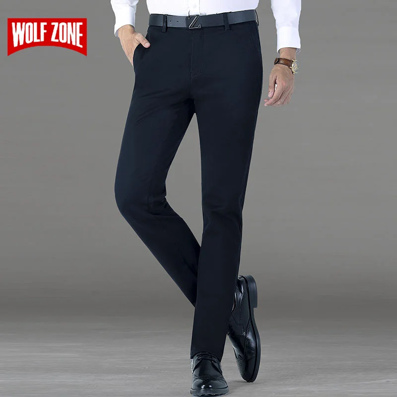 Beste Nieuwe collectie merk kleding casual broek mannen klassieke zakelijke broek mens slim fit jurk winter full length straight skinny
