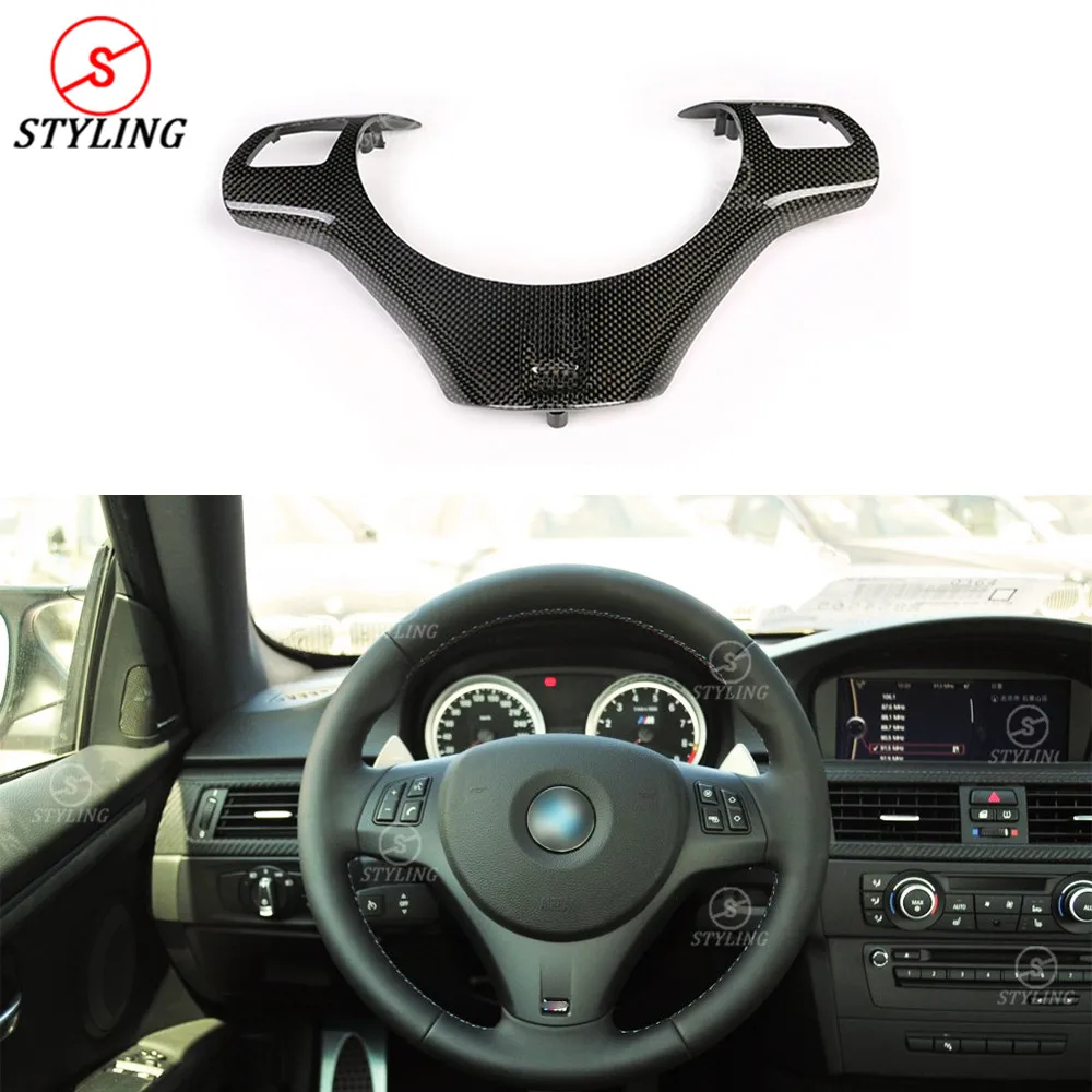 For BMW E90 E92 E93 M3 Carbon Fiber Steering Wheel Trim moulding