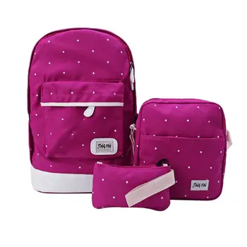 

Sell at a loss! 3PCS Unisex Canvas Backpack Rucksack Canvas Travel School Shoulder Bag Casual Daypack Bookbag Backpacks Women