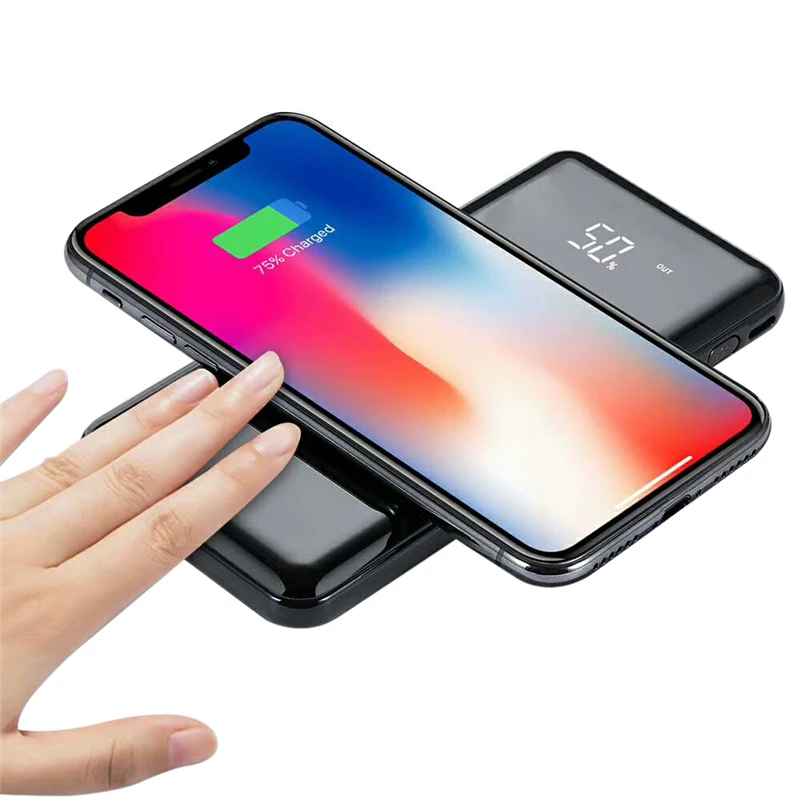 5W 10000mAh QI Wireless Charger Dual USB Power Bank with Digital Display External Battery Powerbank for iphone X Samsung Xiaomi 5W 10000mAh QI Wireless Charger Dual USB Power Bank with Digital Display External Battery Powerbank for iphone X Samsung Xiaomi