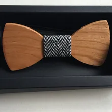 Высококачественный деревянный галстук-бабочка для мужчин и женщин Красивая древесина галстук-бабочка