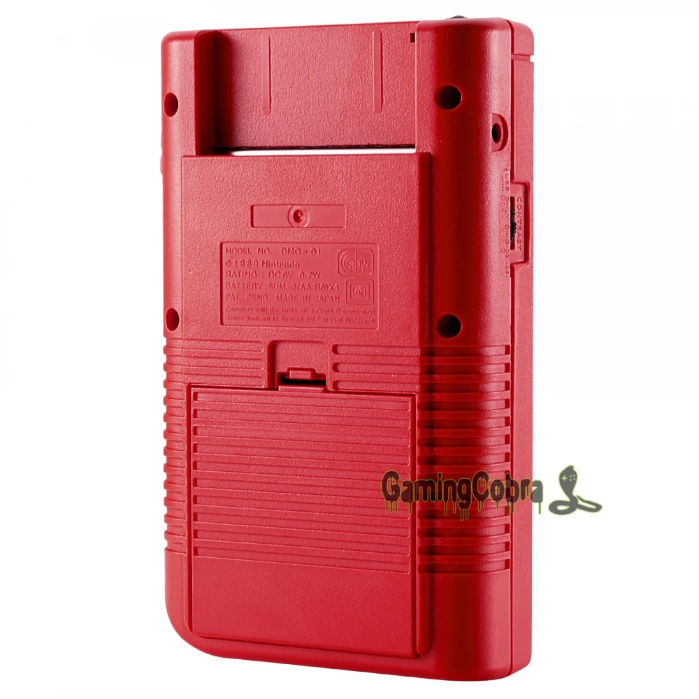 Red Solid Full Housing Shell Buttons with Screen Len for Gameboy DMG-01 - GBF005