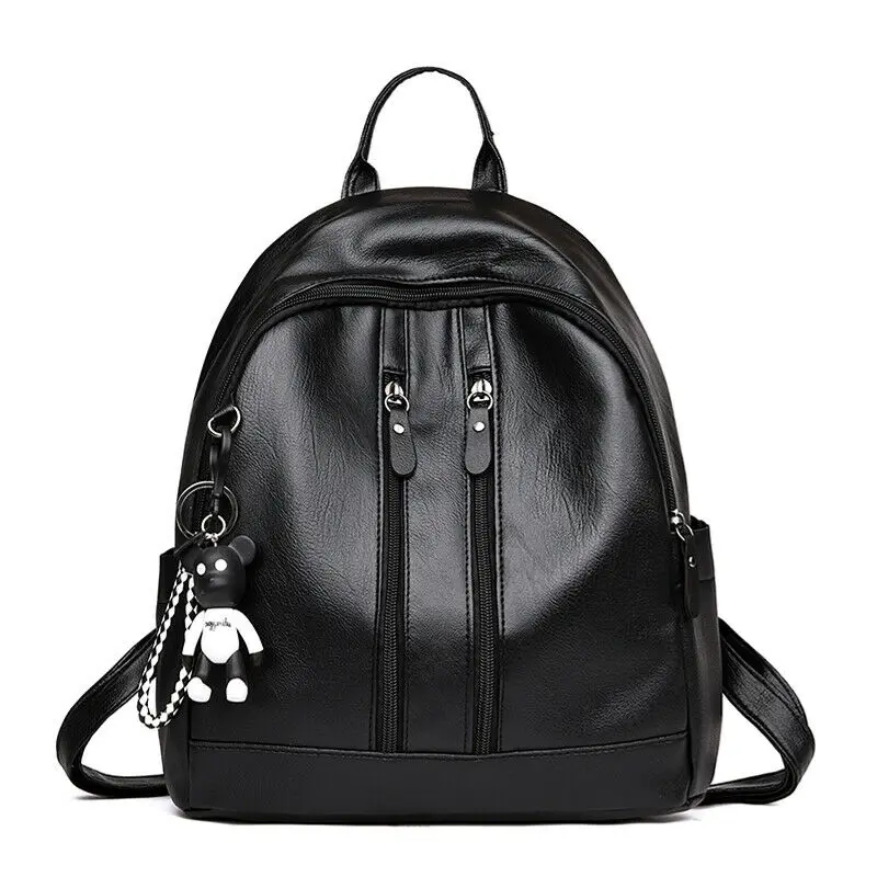 large faux leather backpack