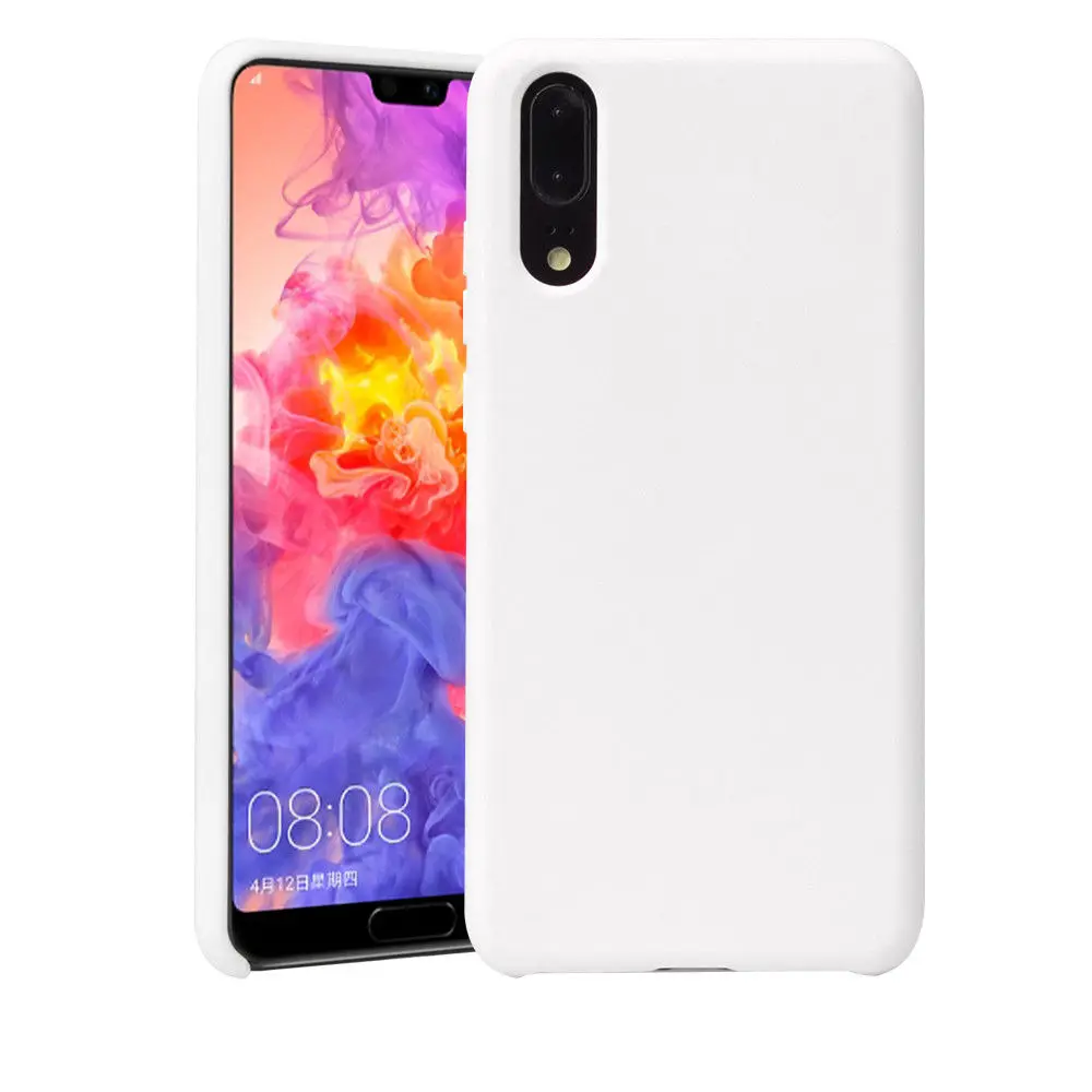 Сплошной цвет Мягкий ТПУ huawei P20 чехол Роскошный тонкий имитация жидкого силикона
