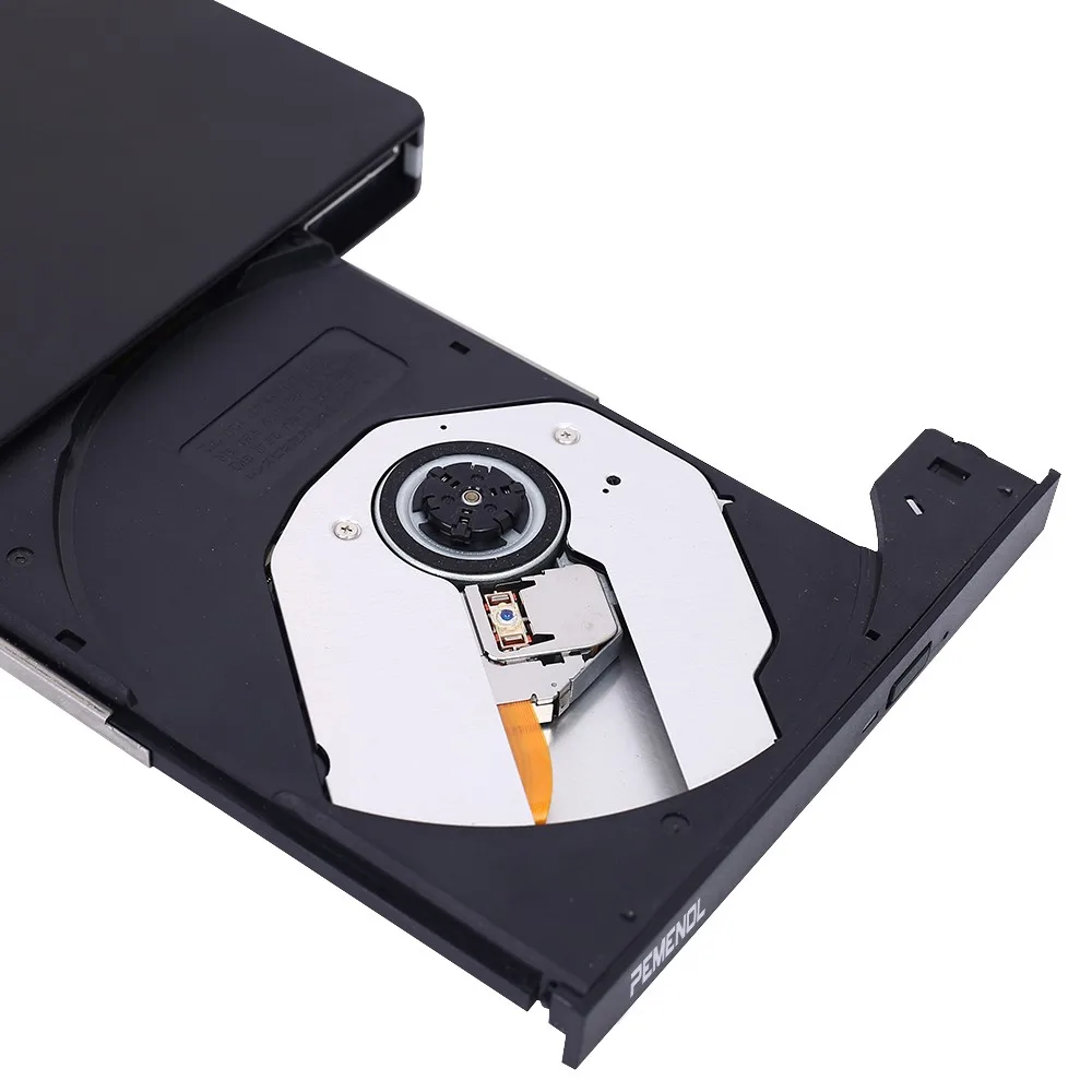  PEMENOL USB 3.0 Slim External DVD RW CD Writer Drive Burner Reader Player Optical Drives For Mac/PC