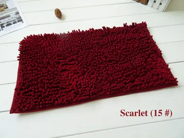 Домашний декор, синель, Ковровые Коврики, коврик для кухни, ванной комнаты, впитывающие коврики, нескользящий коврик(40*120), может быть настроен - Цвет: Scarlet 15