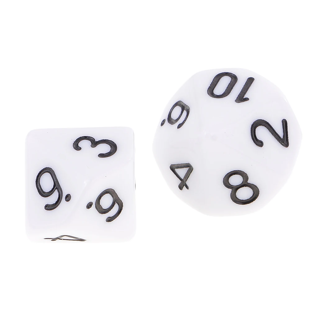 Perfeclan 10pcs 10 Sided Dice D10 Polyhedral Dice for Dungeons and Dragons Games 10 Sided Dice for Entertainment