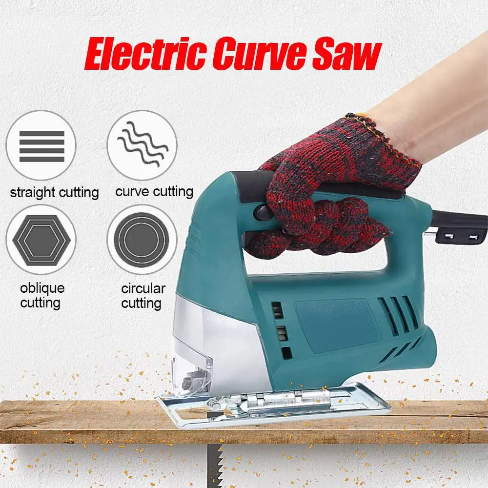 

Electric Jig Saw Electric Curve Saw Cutting Machine 550W 220V Compact Angle Adjustable Household Mini Electric Pull Fower Saw