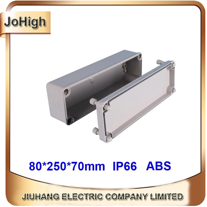 

Free Shipping Factory Supply 1 Piece Waterproof IP66 Wall Mounting Plastic Enclosure Box 80X250X70mm
