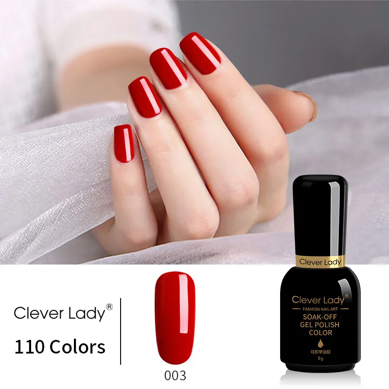 Clever Lady УФ-гель для ногтей светодиодный геллак Esmalte Permanente Гибридный гвоздь гель лак 110 цветов Набор лаков для ногтей смола 8 мл(1 - Цвет: 003