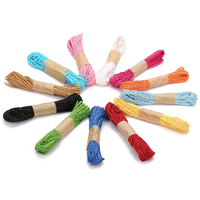 LOULEUR 10yards/lot 2mm Weave Paper Cord for Jewelry Making 12 Colors