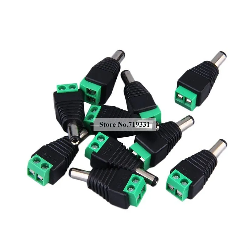 

10x 12V Male 2.1x5.5mm DC Power Jack Plug Adapter Connector for CCTV