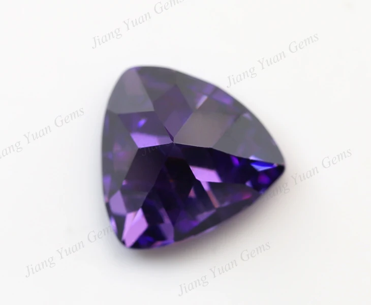 3x3~ 12x12 мм Триллион Форма 5A фиолетовый CZ камень искусственные камни кубический цирконий для ювелирных изделий DIY