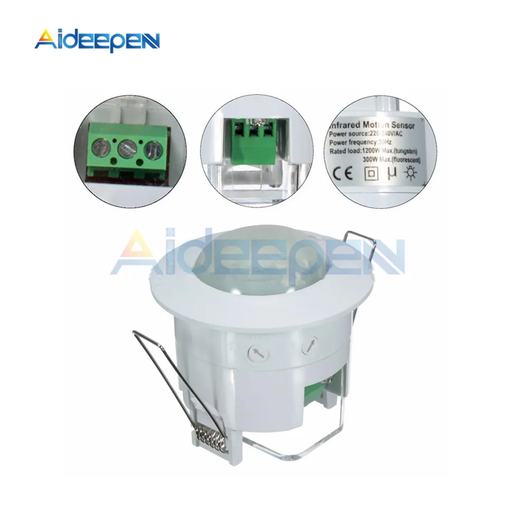 

240V Mini 360 Degree Ceiling PIR Motion Sensor Switch IR Infrared Induction Sensor Detector Controller Switch for LED Light