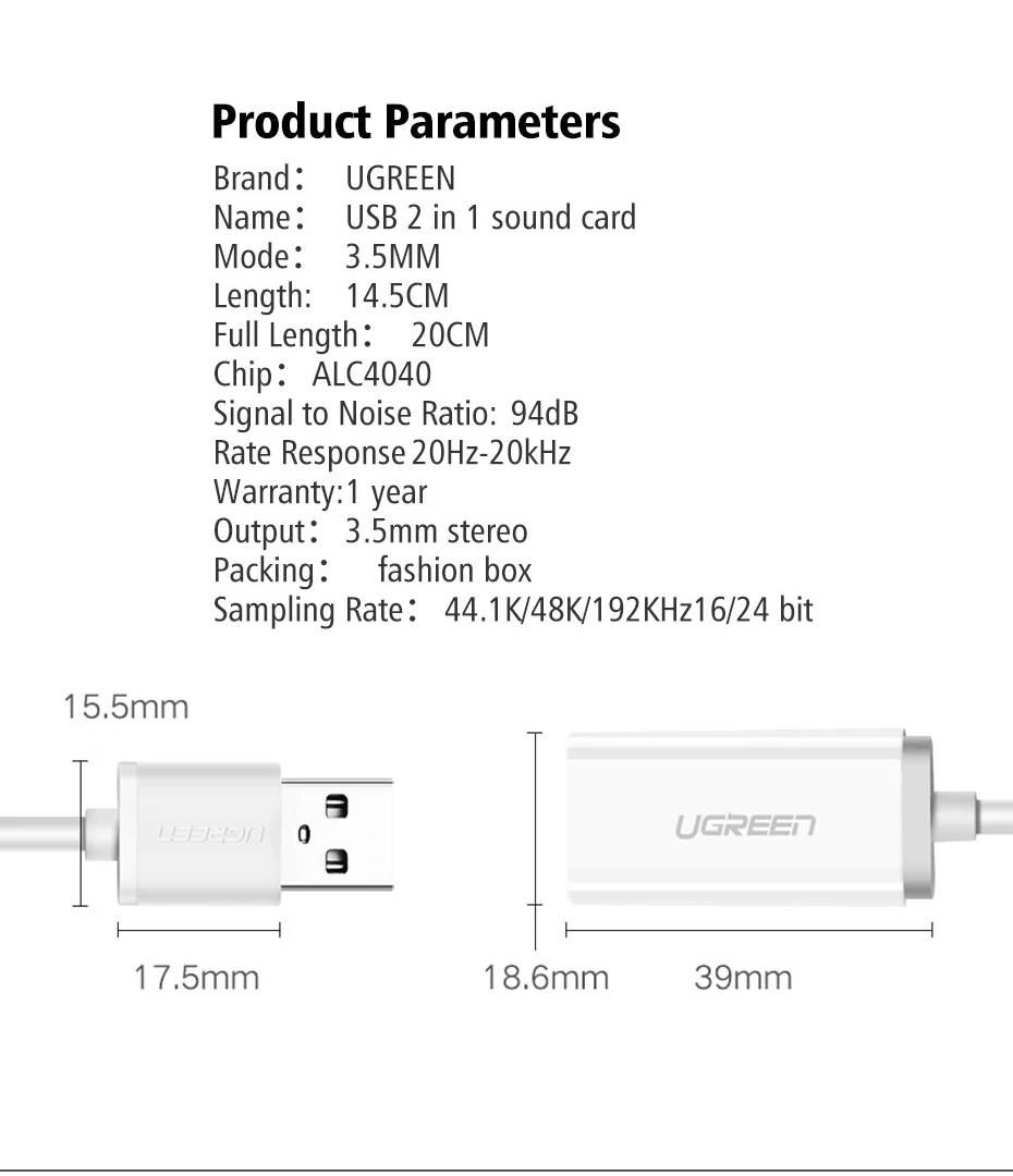 Ugreen Внешняя USB Аудио Звуковая карта Микрофон адаптер динамик 3,5 мм разъем стерео звуковая кабельная гарнитура для PS4 ноутбук наушники